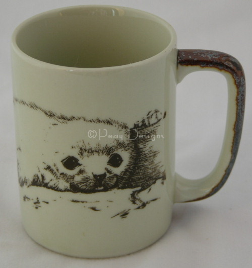 Le Chat Noir Boutique Otagiri Baby Seal Coffee Mug Japan Otagiri